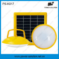 Green Solar Lighting System with 3 Brightness to Light 2 Rooms